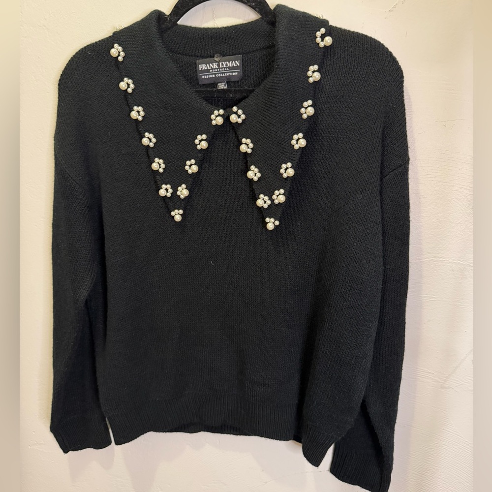 Frank Lyman Pearl Embellished Sweater